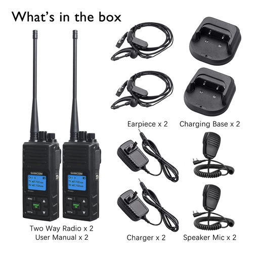 Samcom Walkie Talkie Radio Bidireccional De Largo Alcance De Color Bandas De Frecuencia