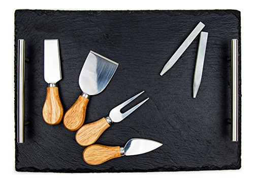 Juego De Tablas De Quesos Slate, Bandeja Para Servir Queso D