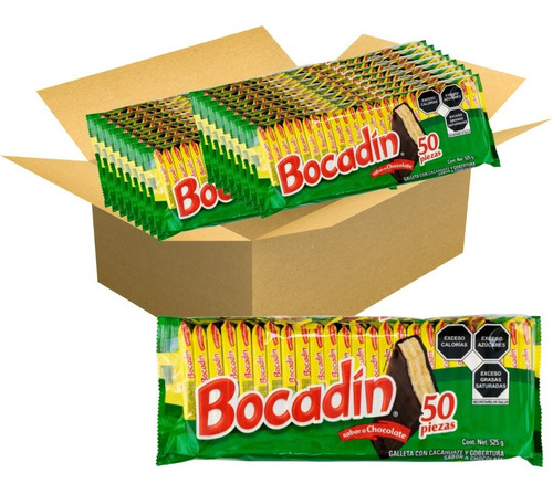 Caja Bocadin 50 Pz Con 12 Displays