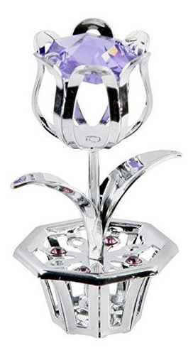 Flor Tulipan Crystocraft Con Cristal Swarovski®