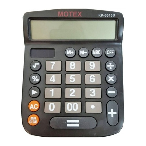 Calculadora Escritorio Motex 6515b 12 Dígitos 12 X 14 Cm 