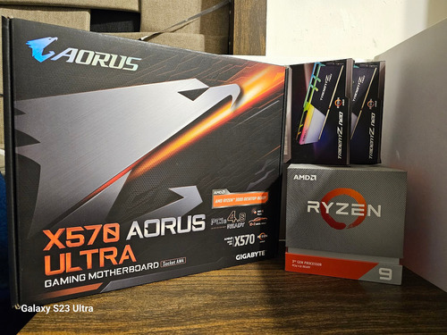 Kit Upgrade Ryzen 3900x+aorus X570 Ultra+32gb Ram Tridentz