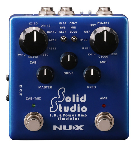 Pedal de efecto NUX Solid Studio NSS-5  azul