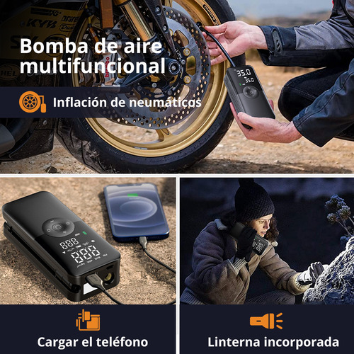 Compressor Portátil Para Pneu 30l Min Com Luz Led