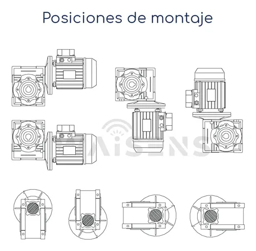 Motorreductor Motor 0.34hp Reductor NÂș 50 1:100 15 Rpm