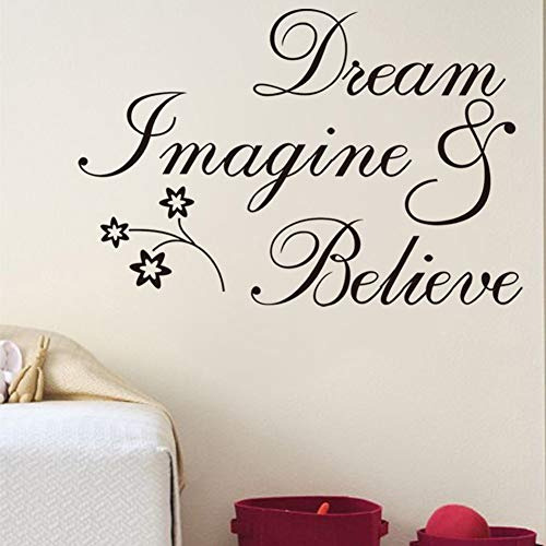 Dream Imagine Believe Calcomanías De Vinilo Pared Cita...