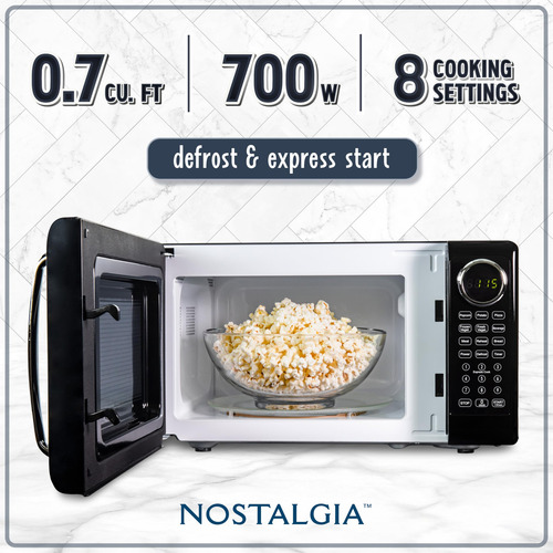 Horno Microondas Nostalgia Retro 20l 700w Con 8 Cocciones Au
