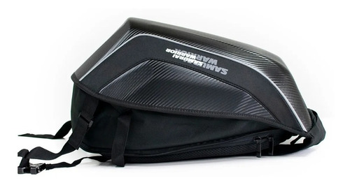 Imagen 3 de 10 de Mochila Moto Semi Rigida Turismo Samurai 32/49 Lts Cuotas