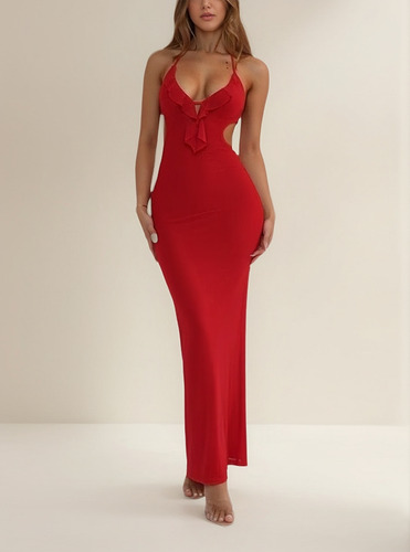 Vestido Ajustado Sin Espalda A228a
