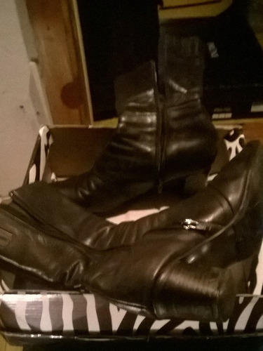 Botas Mujer N°38 Febo Muy Buen Estado Media Caña