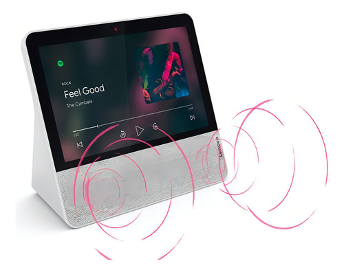 Altavoz inteligente Lenovo Smart Display 7 con asistente virtual Google Assistant, pantalla integrada de 7" blizzard white 110/220V