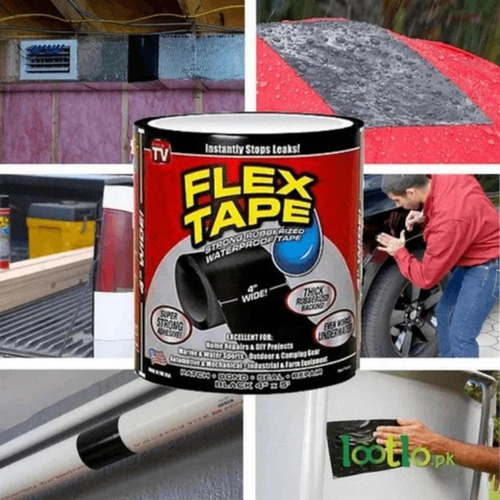 Imagem 5 de 5 de Fita Adesiva Para Reparos Flex Tape Black Cola Tudo E Campo