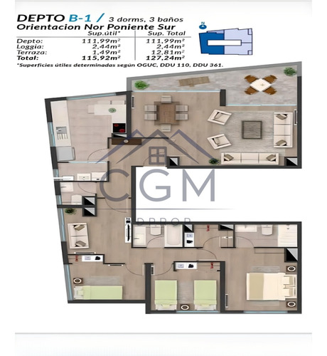 Departamento 3d / 3b / 2 Est Excelente Orientación