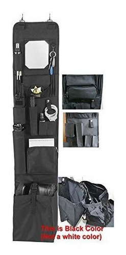 Organizador De Puerta Estilo Policía 11  X 52 , Negro