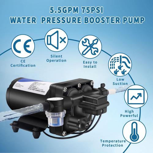 Bomba De Agua Dulce Rv De 110 V, Bomba De Aumento De Al...
