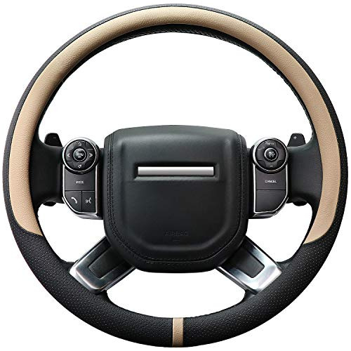 Cofit Breathable Steering Wheel Cover Microfiber Leather Wit
