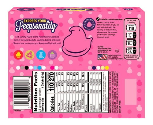 Dulces Peeps Rosa Edicion Pascua 85g Americano