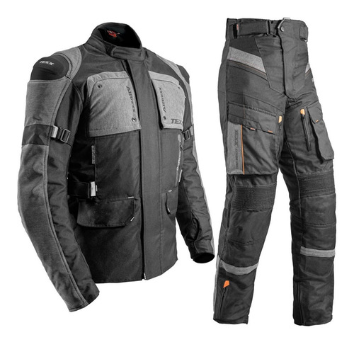 Imagem 1 de 6 de Conjunto Moto Texx Jaqueta Parka Calça Armor Impermeável