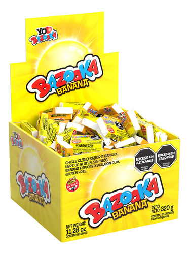 Chicle Bazooka Banana - Caja X 80 Un