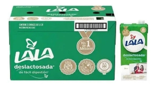 Leche 12 Pack Lala Deslactosada 1 Litro C/u Em