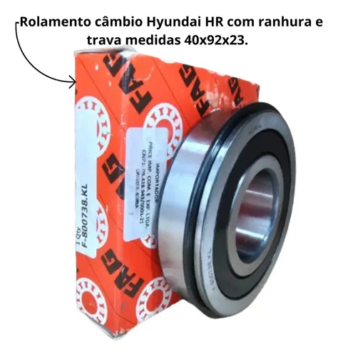 キムガン Rolamento Eixo Piloto Cambio Hyundai Hr Kia Bongo 40x92x23
