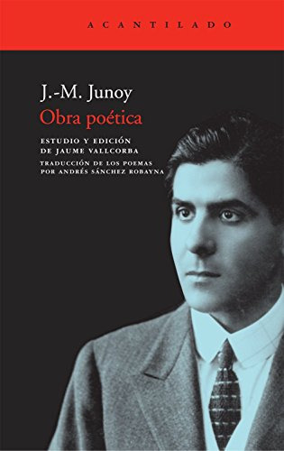 Libro Obra Poética De Junoy J.m. Junoy José María