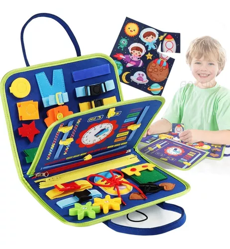 Juguete Tablero Montessori Sensorial Para Niño De 1 A 4 Años