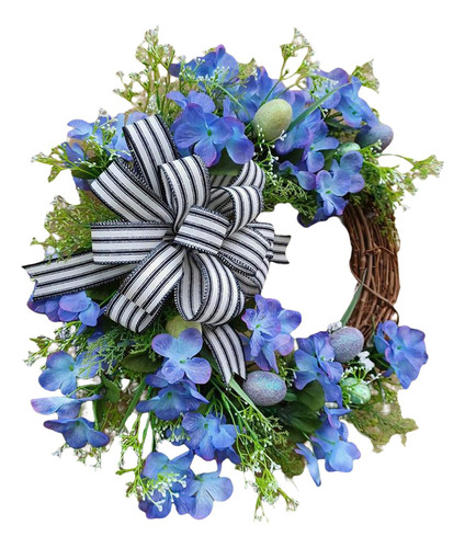 Corona De Pascua Con Adorno Colgante De Huevos Pastel Para
