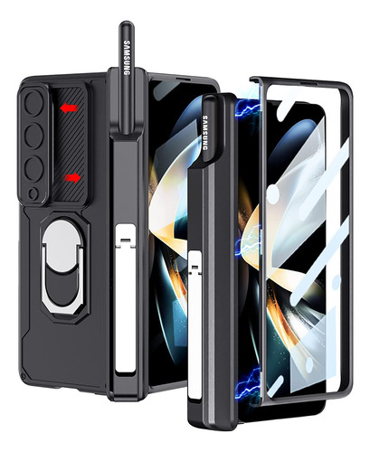 Funda Samsung Z Fold 4 Bisagra Magnetica,  Soporte S-pen - A