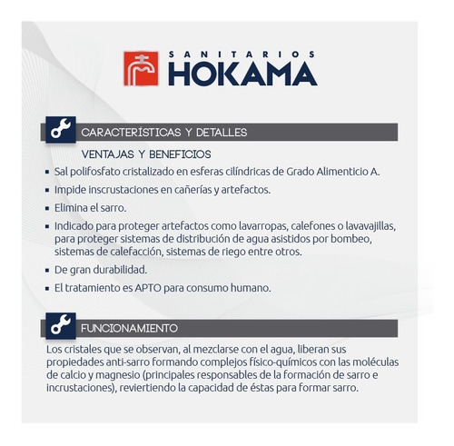 Imagen 7 de 10 de Sal Polifosfato Anti Sarro Siliphos Filtro Alemania 1kg Casa