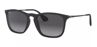 Lente Solar Ray-ban Chris Lente Cuadrado Unisex Color de la lente Gris Color del armazón Negro Diseño Degradada