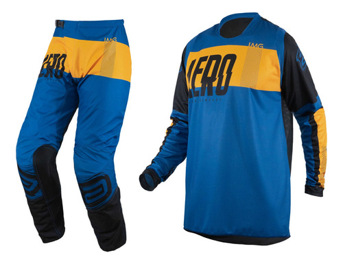 Conjunto Motocross Cross Asw Image Split Azul Off Road Moto