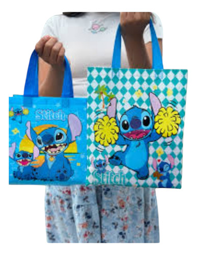 30 Bolsa Dulceros Fiesta Lilo Y Stitch Recuerdo Cumpleaños Rosa / Azuk Stitch