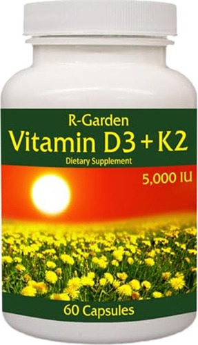 R-garden Vitamina D3 5000 Ui Y K2 - 60 Cápsulas Suplemento
