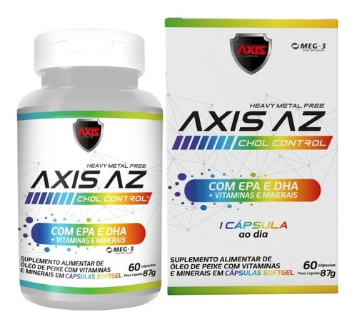 Axis Az - Chol Control® - 60 Caps - 1 Dia - Suplemento Sabor Sem sabor