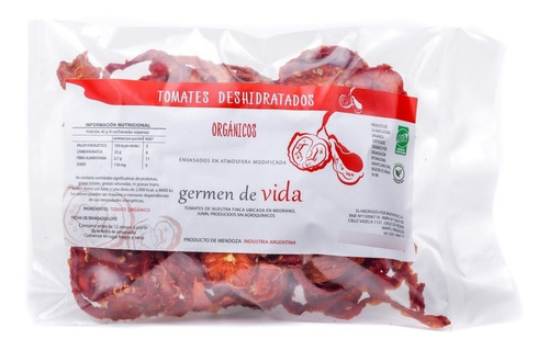 Tomates Deshidratados Orgánico Germen De Vida * 100 Grs 