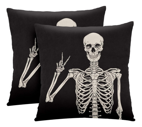 Helvoon Fundas De Almohada De Halloween De 18.0 X 18.0 In, F