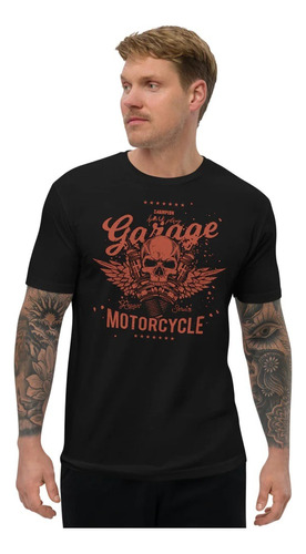 Camiseta Garage Motorcycle Para Motociclistas Diseño Único