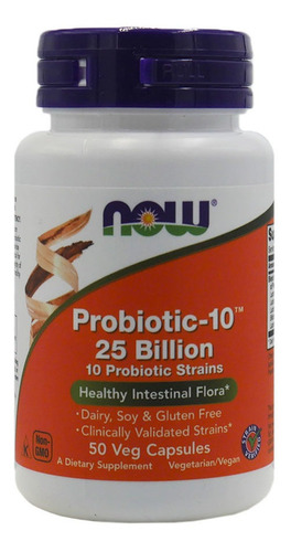 Probiótico10 25billion Now Foods 50vcaps 2un