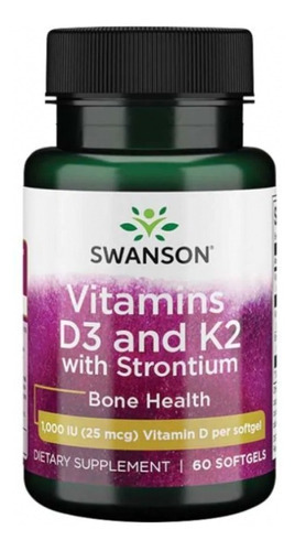 Vitamina D3 + K2 + Estroncio Huesos Salud 60 cápsulas, por exemplo, D99