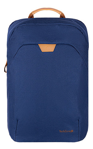 Backpack Techzone Porta Laptop Pet Reciclado Eco Hero Blue Color Azul Diseño de la tela Liso