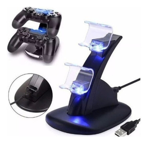 Cargador Ps4 Joystick Control Mando Playstation 4 Base Doble