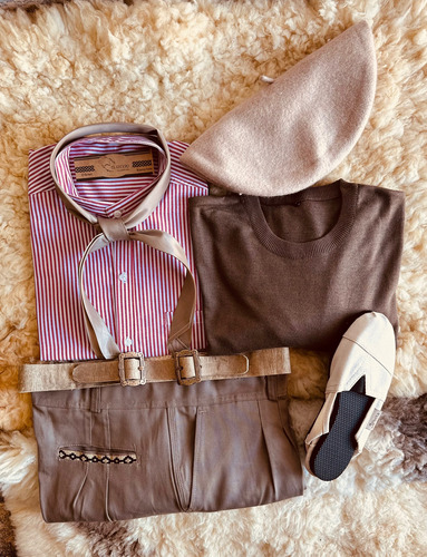 Conjunto Gaucho. Bombacha, Camisa, Boina,pulover, Alpargata Varios