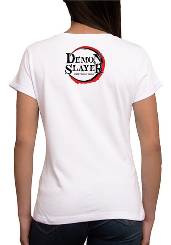 Imagen 4 de 5 de Remera Demon Slayer Cómic Modal Premium Blanca