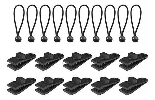 Pool Cover Clamp 10 Clip + Black Bungee