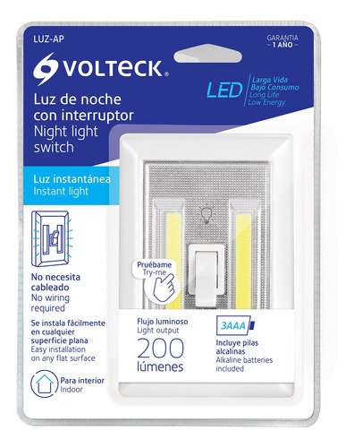 Luz De Led Interruptor Para Pared Volteck