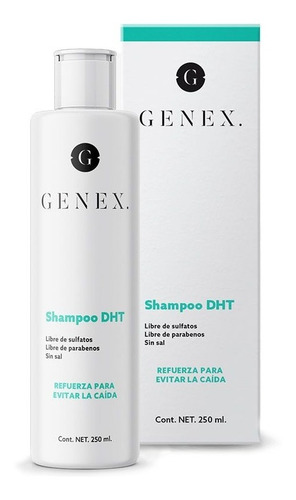 Shampoo Dht Genex Anticaída, Estimulador Crecimiento Cabello
