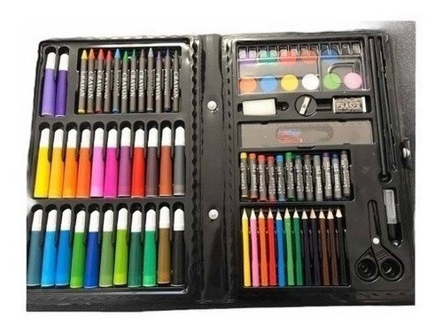 Kit Escolar 86 Piezas Valija Lapices Creayones Completo
