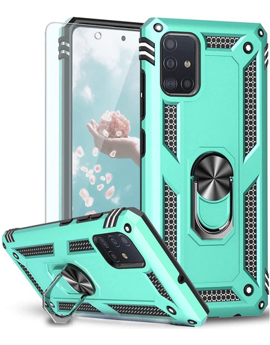 Funda Para Samsung Galaxy A71, Celeste/resistente/soporte