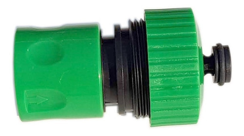 2 Conectores Acople Rápido 3/4 + 1 Manga Macho Y 1 Hembra Color Verde